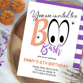 BOO BASH HALLOWEEN BIRTHDAY ARTIJ INVITATIE KAART