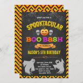 Boo bash partijuitnodiging kaart (Voorkant / Achterkant)