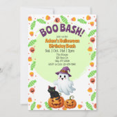 Boo Bash, verjaardagsfeestje met Halloween Kaart (Voorkant)