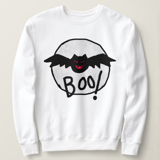 Boo Bat Abstract Art Halloween Sweatshirt (Design voorkant)