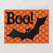 Boo. Bat & Chain Link Halloween Briefkaart (Voorkant)
