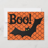 Boo. Bat Halloween Party Kaart (Voorkant)