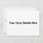 Boo. Bat Halloween Party Kaart (Achterkant)