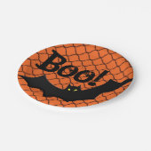 Boo. Bat Halloween Party Papieren Bordje (Gekanteld)