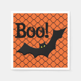 Boo. Bat Halloween Party Servet