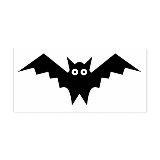 Boo Bat silhouet kunststempel Rubberstempel (Afrduk)