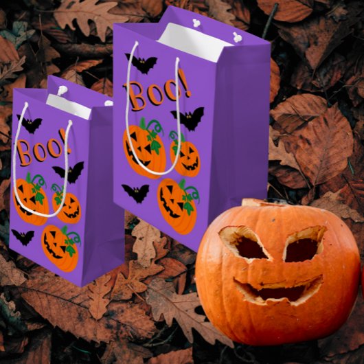 Boo Bats Pumpkins Trick or treat Medium Cadeauzakje