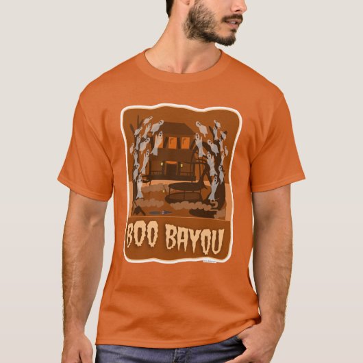 Boo Bayou Haunted Halloween Cartoon T-shirt (Voorkant)