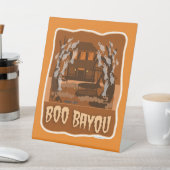 Boo Bayou Haunted Scary Halloween Cartoon Reclamebord Met Voetstuk (Insitu)