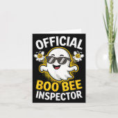 Boo Bee Inspector Shirt Men Women Halloween Costum Kaart (Voorkant)