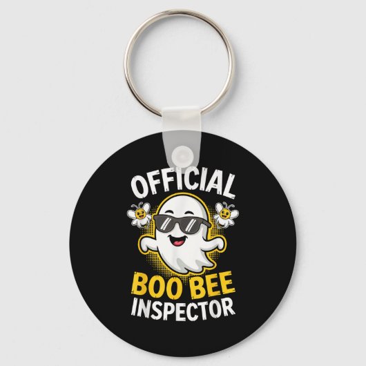 Boo Bee Inspector Shirt Men Women Halloween Costum Sleutelhanger (Voorkant)