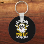 Boo Bee Inspector Shirt Men Women Halloween Costum Sleutelhanger (Voorkant)