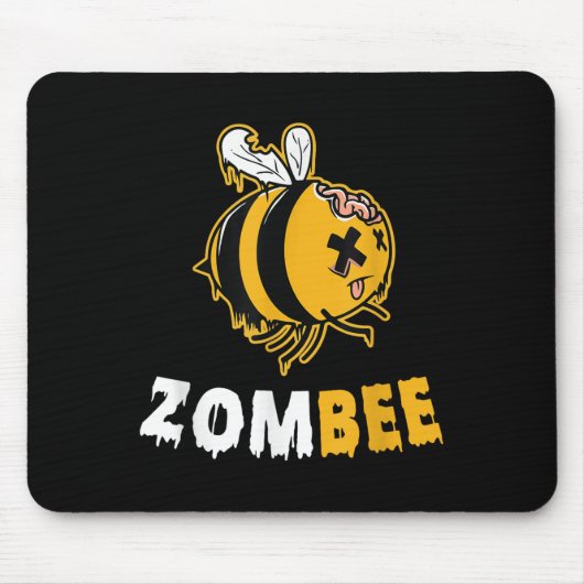 Boo Bee Zombee Zombie Funny Beekeper Halloween Cos Muismat (Voorkant)