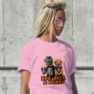 Boo Beer Botten T Rex Retriever  T-shirt