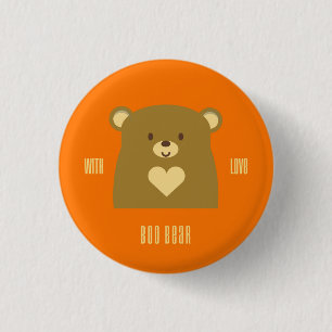 Boo Beer met liefde Ronde Button 3,2 Cm