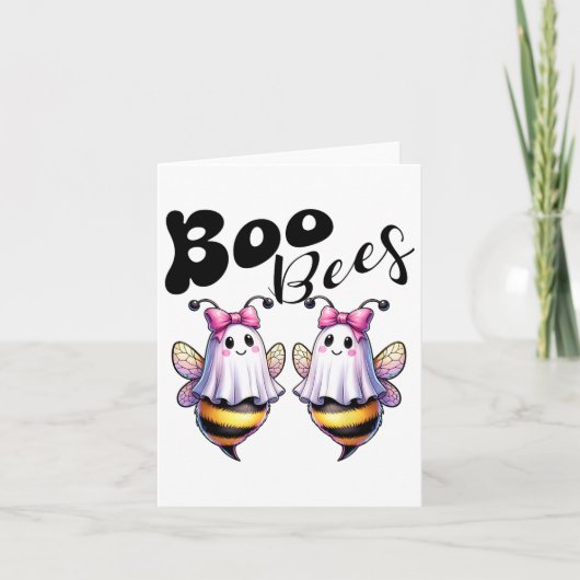 Boo Bees Ghost Bee Halloween Kostuum Vrouwen Grapp Kaart (Voorkant)
