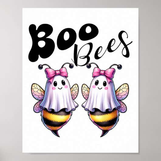 Boo Bees Ghost Bee Halloween Kostuum Vrouwen Grapp Poster (Voorkant)
