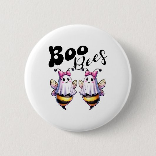 Boo Bees Ghost Bee Halloween Kostuum Vrouwen Grapp Ronde Button 5,7 Cm (Voorkant)