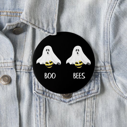 Boo Bees Ghost Humor Halloween Ronde Button 4,0 Cm (In situ)