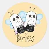 Boo-Bees Ghost  Ronde Sticker (Voorkant)