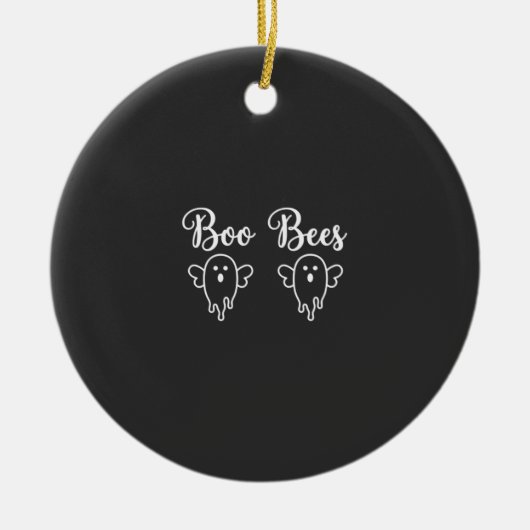 Boo Bees Halloween Geest Ontwerp Keramisch Ornament (Voorkant)