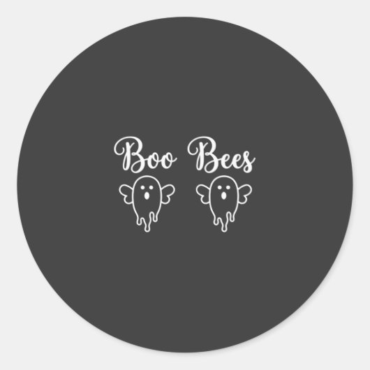 Boo Bees Halloween Geest Ontwerp Ronde Sticker (Voorkant)