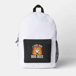 Boo Bees Halloween Geestige Bij Grappig Design_1 Bedrukte Rugzak