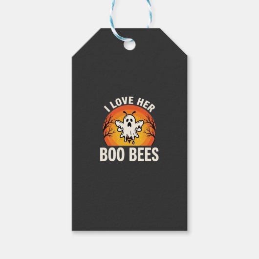 Boo Bees Halloween Geestige Bij Grappig Design_1 Cadeaulabel (Voorkant)