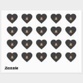 Boo Bees Halloween Geestige Bij Grappig Design_1 Hart Sticker (Vel)