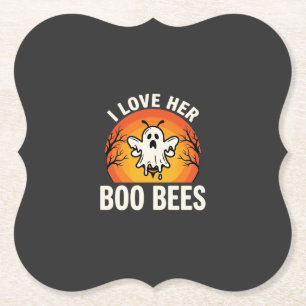 Boo Bees Halloween Geestige Bij Grappig Design_1 Kartonnen Onderzetters