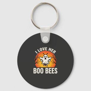 Boo Bees Halloween Geestige Bij Grappig Design_1 Sleutelhanger
