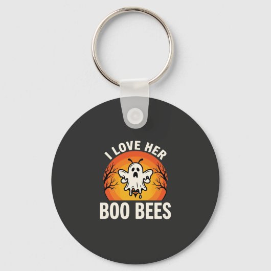 Boo Bees Halloween Geestige Bij Grappig Design_1 Sleutelhanger (Voorkant)
