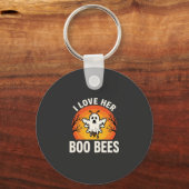 Boo Bees Halloween Geestige Bij Grappig Design_1 Sleutelhanger (Voorkant)