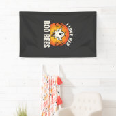 Boo Bees Halloween Geestige Bij Grappig Design_1 Spandoek (Insitu)