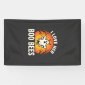 Boo Bees Halloween Geestige Bij Grappig Design_1 Spandoek (Horizontaal)
