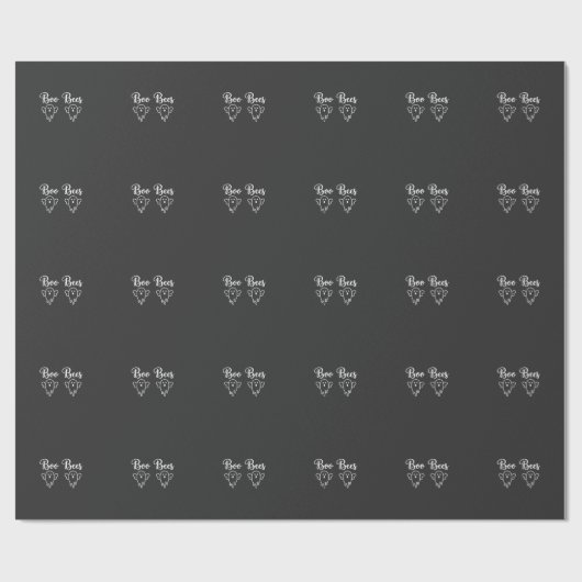 Boo Bees Halloween Spoken Ontwerp Cadeaupapier (Vlak)