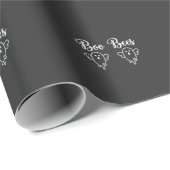 Boo Bees Halloween Spoken Ontwerp Cadeaupapier (Rol Hoek)