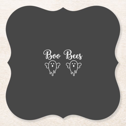 Boo Bees Halloween Spoken Ontwerp Kartonnen Onderzetters (Voorkant)