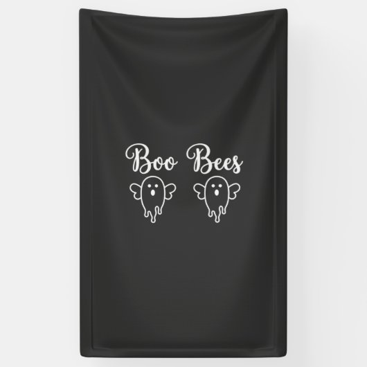 Boo Bees Halloween Spoken Ontwerp Spandoek (Verticaal)