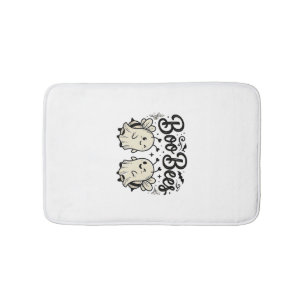 Boo Bees Vintage Halloween Geest Bij Ontwerp_1 Badmat