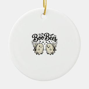 Boo Bees Vintage Halloween Geest Bij Ontwerp_1 Keramisch Ornament