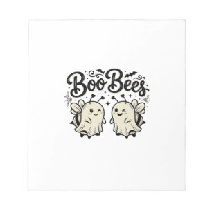 Boo Bees Vintage Halloween Geest Bij Ontwerp_1 Notitieblok