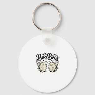 Boo Bees Vintage Halloween Geest Bij Ontwerp_1 Sleutelhanger