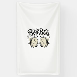 Boo Bees Vintage Halloween Geest Bij Ontwerp_1 Spandoek