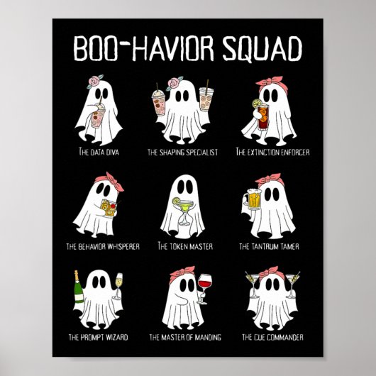 Boo-Behaviour Squad Gedragsanalyse Ghost RBT A Hal Poster (Voorkant)