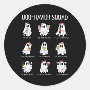 Boo-Behaviour Squad Gedragsanalyse Ghost RBT A Hal Ronde Sticker