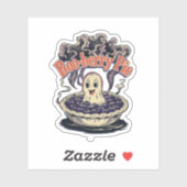 Boo-berry Pie Funny Halloween Blueberry Pun Sticker (Vel)