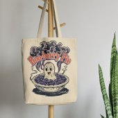 Boo-berry Pie Funny Halloween Blueberry Pun Tote Bag