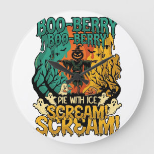 Boo Berry Pie Ijs Scream Pompoen Scarecrow Hallowe Grote Klok
