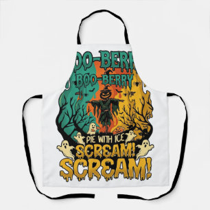 Boo Berry Pie Ijs Scream Pompoen Scarecrow Hallowe Schort
